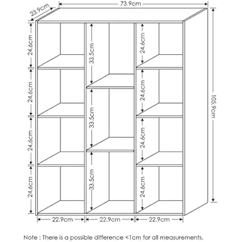 Bookcase / Book / Storage , 11-Cube, White book storage