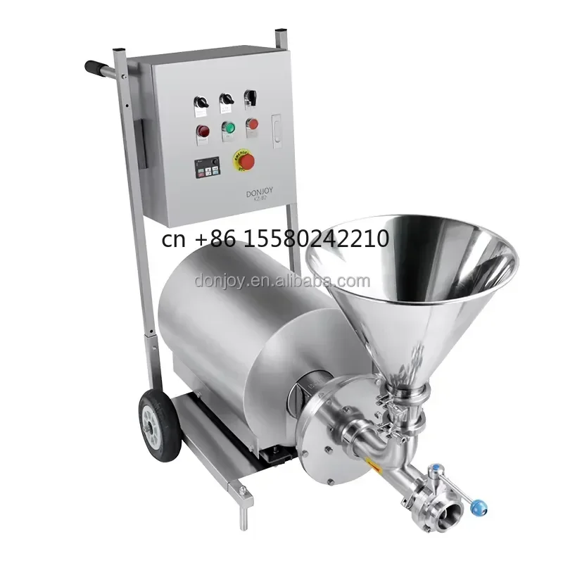 DONJOY Factory Food Grade High Shear Inline Mixer Pump for Liquid Transfer Single Stage Emulsifier Homogenizing Pump with