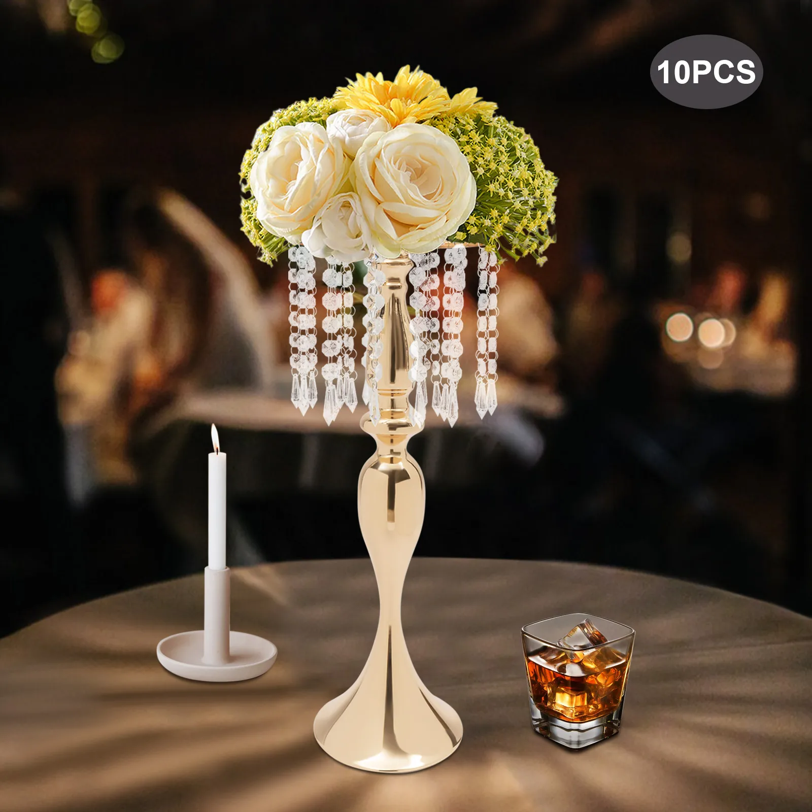 Imagem -06 - Metal Flower Vase Titulares Wedding Centerpieces Tabletop Decor Vasos de Flores para Festa de Casamento Jantar Evento Fotografia 10 Pcs