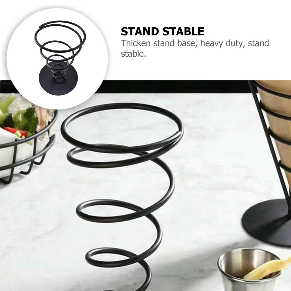 

Ice Cream Rack French Fries Stand Cone Holder Display Waffles Snack Serving Creative Tableware Practical Kitchen Utensil Cake