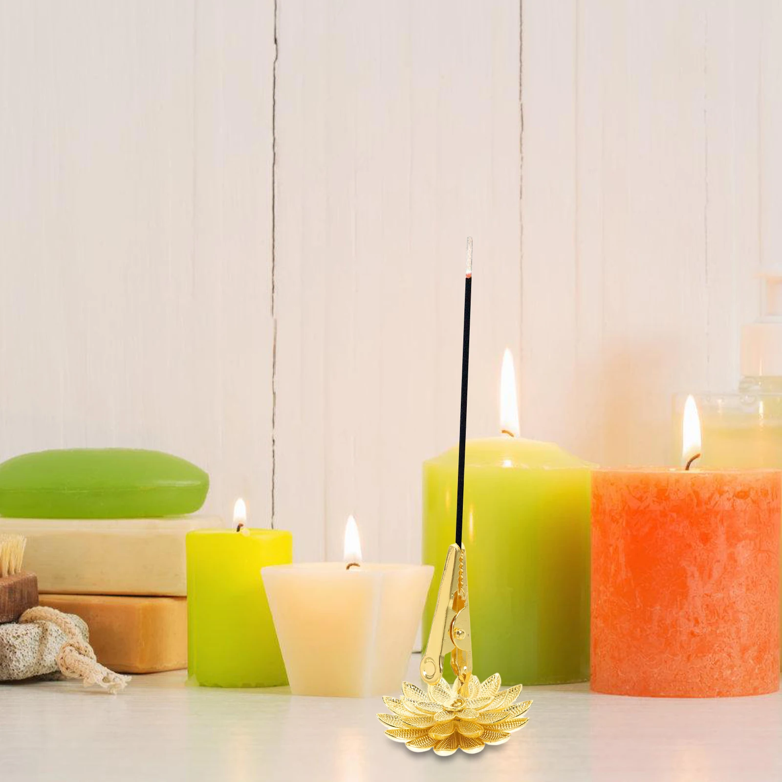 

Multi Functional Incense Holder Elegant Metal Burner Clip Rack Portable Stick Coil Burner Home Bedroom Decor Incense Stand