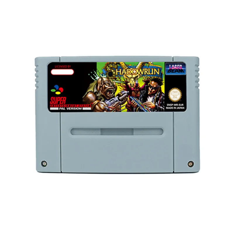 Shadowrun RPG Game for SNES 16 BitRetro Cart Children Gift