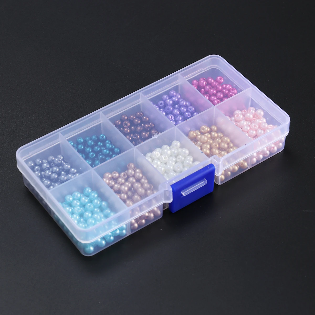 

1000Pcs 4mm Mixed Color Round Glass Pearl Beads for Jewelry Making Craft DIY Kits Glass Pearl Beads Beading Kits