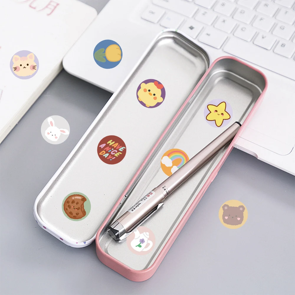 500 pçs-rolo estilo dos desenhos animados coreano adesivos para notebook capacete scrapbook diário incentivar adesivo escola recompensa presente decoração