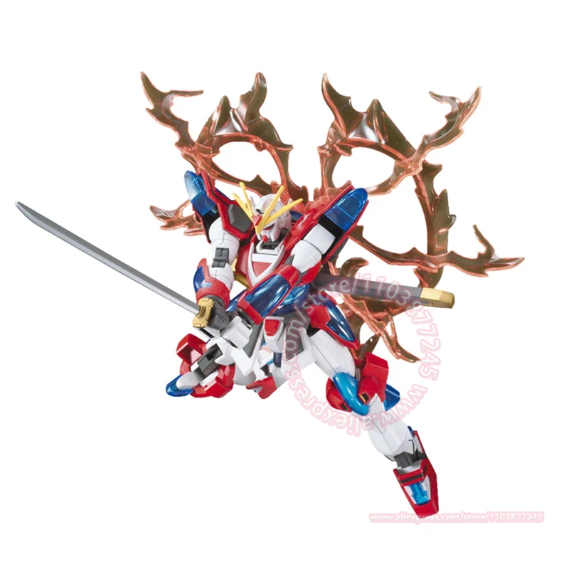 BANDAI HGBF 1/144 KAMIKI BURNING GUNDAM MOBILE SUIT Assembled Model Children's Toys Anime Peripheral Trendy Figures Ornaments