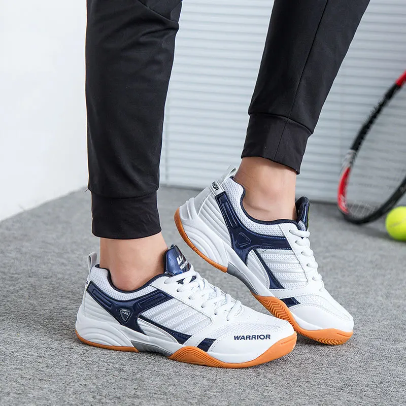 WARRIOR-zapatos de tenis de mesa profesionales para hombre y mujer, zapatillas de voleibol de bádminton ligeras y flexibles, antideslizantes, para entrenamiento deportivo