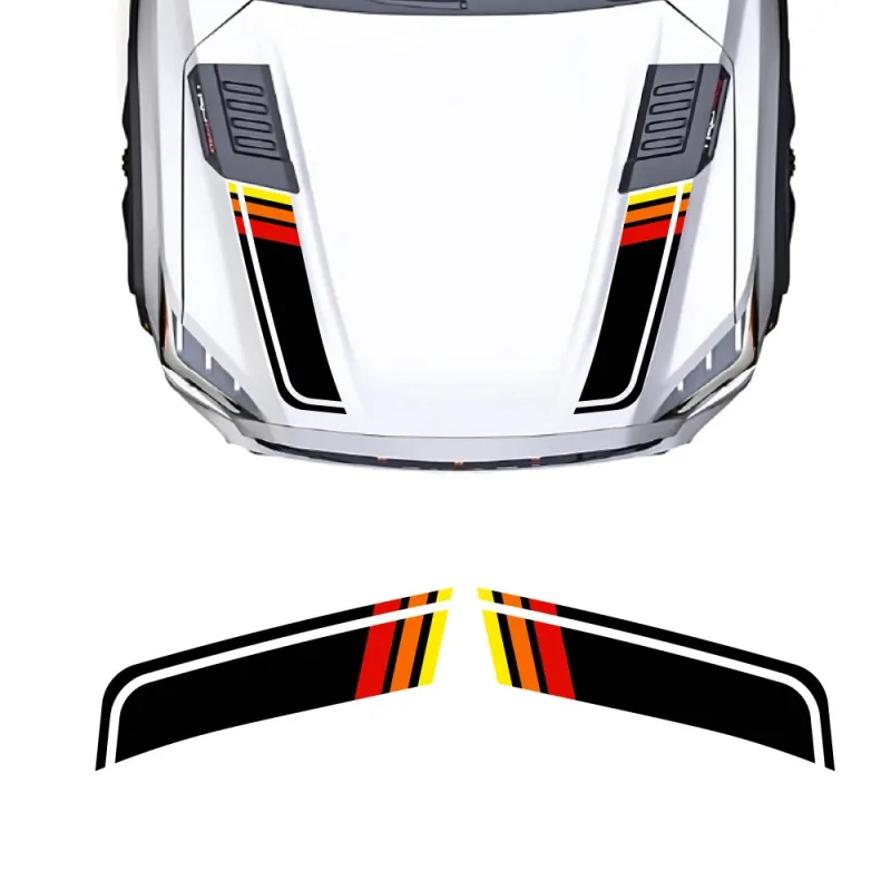 

Car Vinyl Stickers hood stripes racing style compatible Sport decals FOR Toyota Sequoia