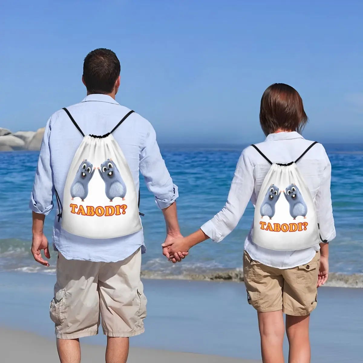 حقيبة برباط من Grizzy And The Lemmings لتدريب حقائب الظهر لليوجا للنساء والرجال شخصيات الرسوم المتحركة الكوميدية حقيبة رياضية للصالة الرياضية