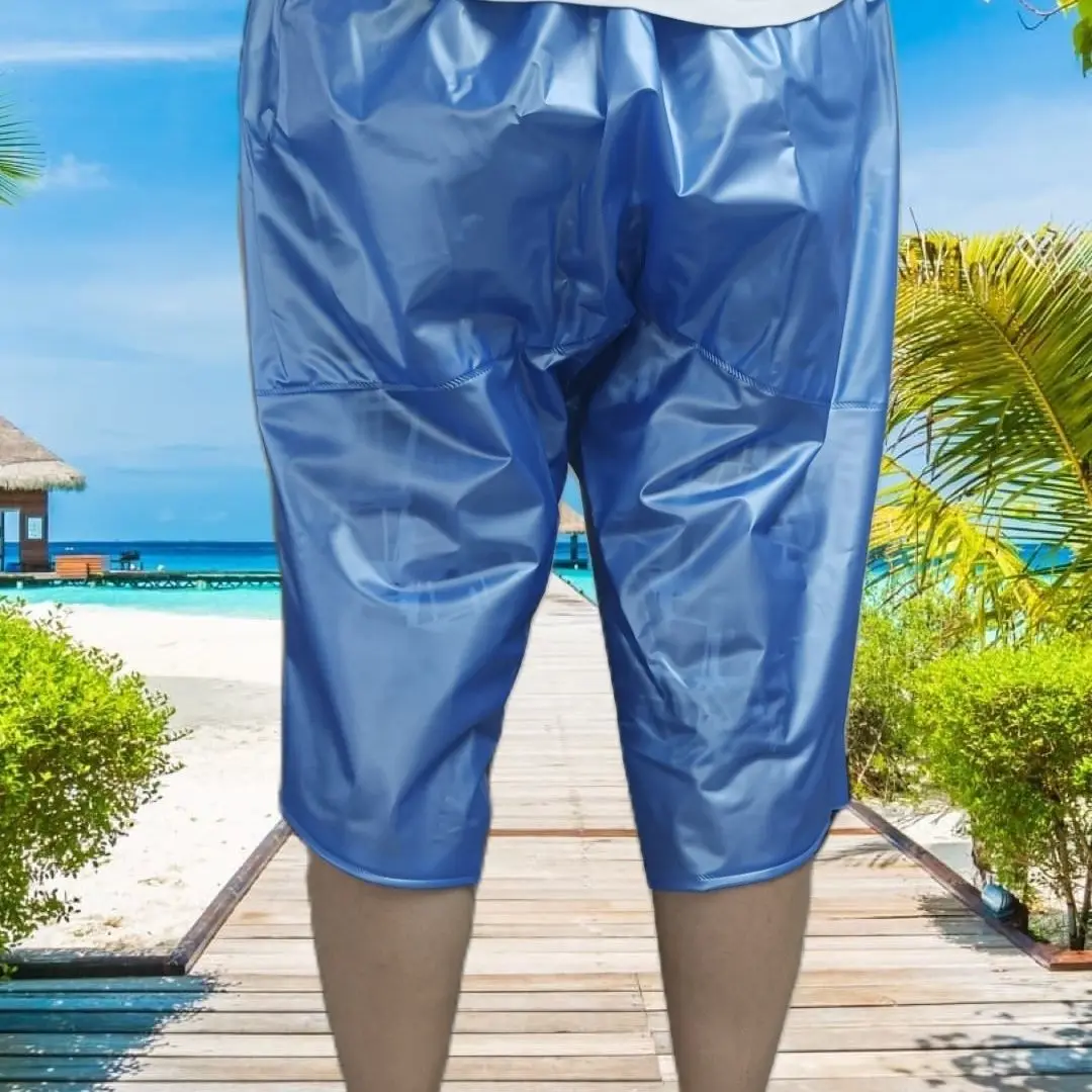 Pantaloncini antipioggia in vita elasticizzati impermeabili in PVC (il colore sottile varia varia)