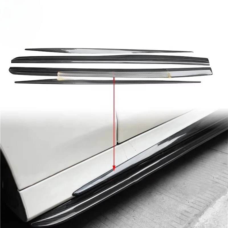 

S63 C217 2-Door – Comma Style High Gloss Carbon Fiber Side Skirt (Sporty Aesthetic Upgrade)