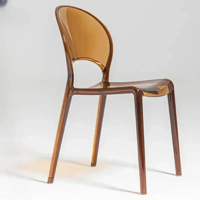 مريح المنزل في الهواء الطلق غرفة الطعام كراسي الطابق المعيشة الطعام كراسي الألعاب الحد الأدنى Sillas الأثاث شرفة البلاستيك واضح QQ