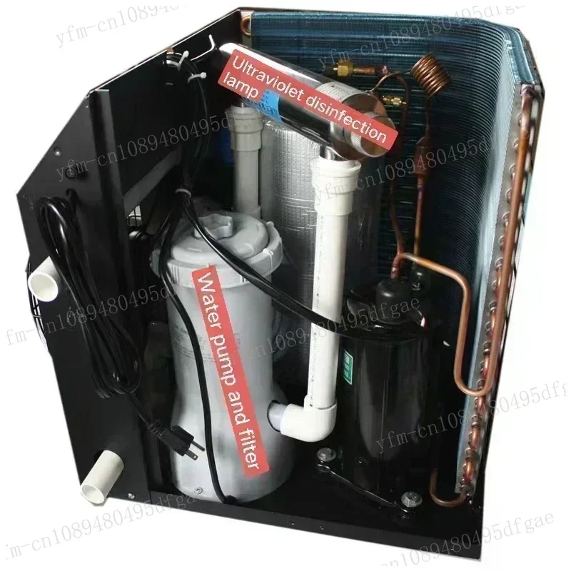 1HP  recirculating cooled chiller ice bath system water with filter UV ozone pump antifreeze pipe