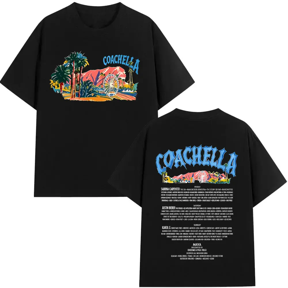 Coachella 2026 Collection Indio California T-shirt Men Women Fashion Hip Hop Popular T Shirt Casual Oversized T-shirt Streetwear