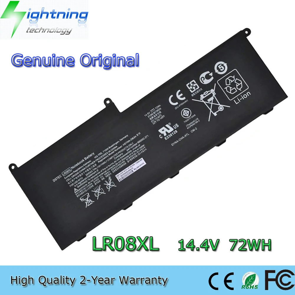 

New Genuine Original LR08XL 14.4V 72Wh Laptop Battery for HP ENVY 15-3000 15-3100 15-3200 15t-3300 HSTNN-UB3H