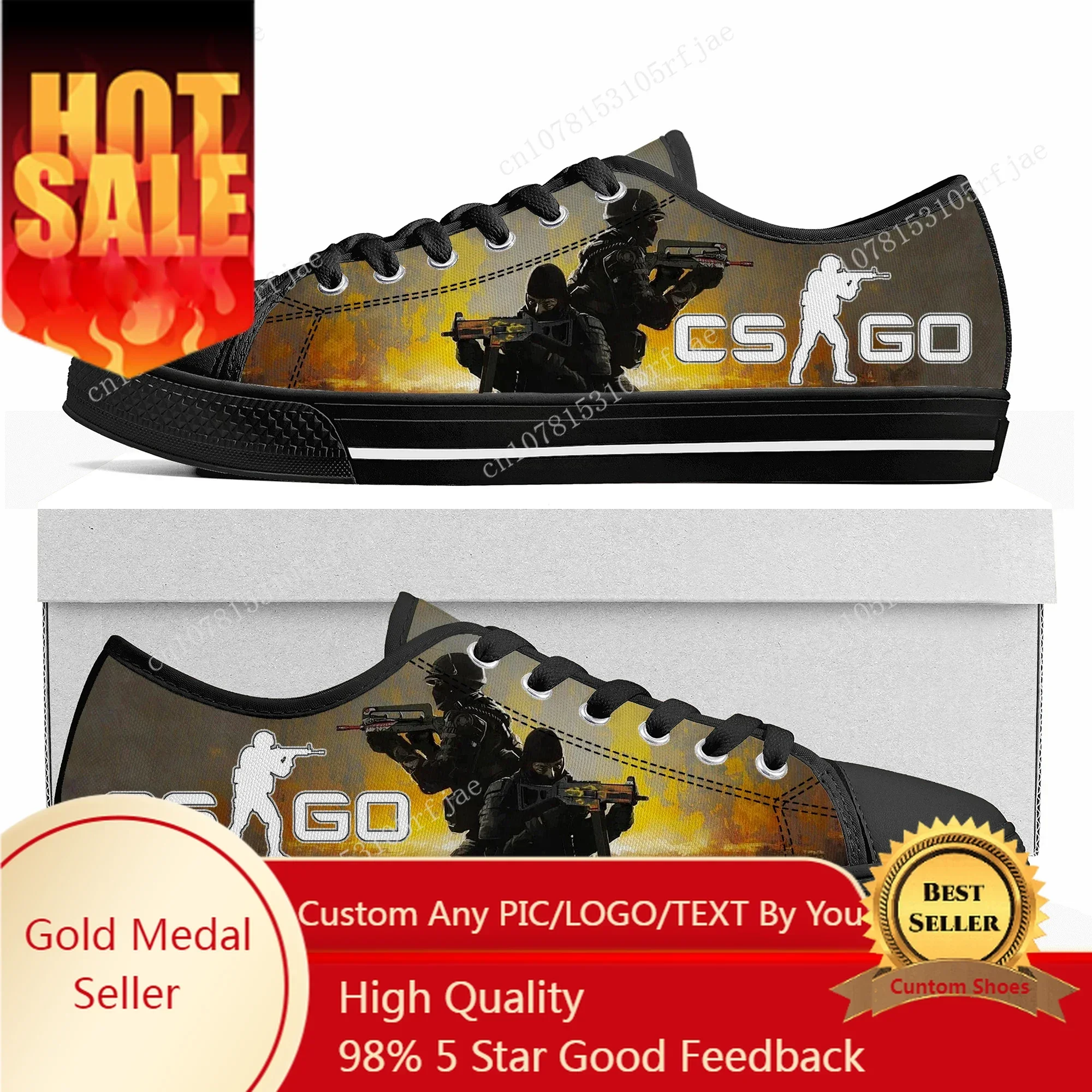 

Cartoon Game Counter Strike Global Offensive Low Top Sneakers Womens Mens Shoes Casual Tailor Made Canvas Sneaker