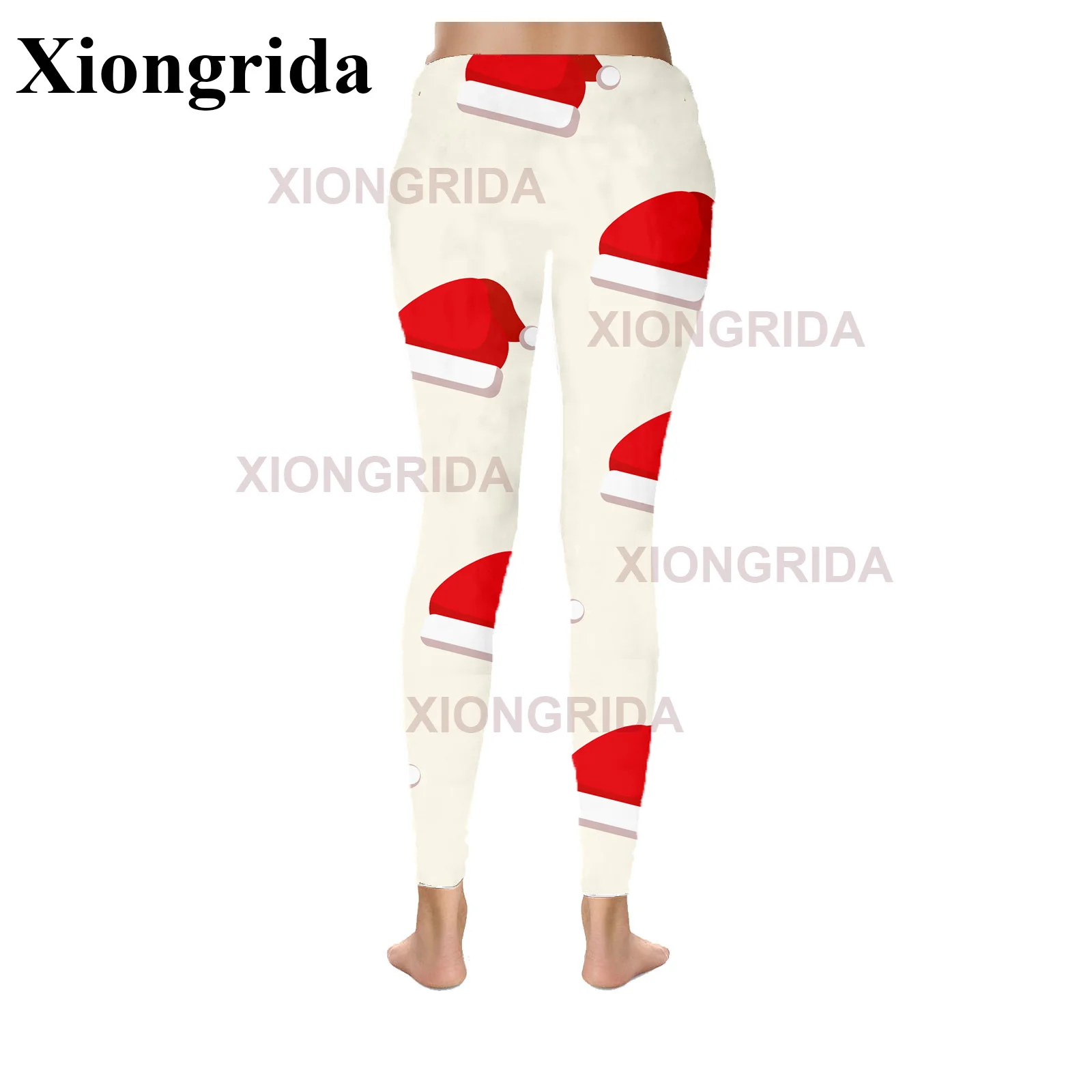 

Cute Christmas Pattern Leggings Women Casual Holiday Xmas Trees Illustration Pattern Kawaii Pants High Waist Fitness Slim Pants