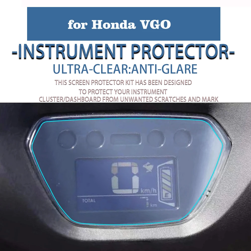 Película protectora transparente para reparación de arañazos de vehículos eléctricos, pantalla de visualización de instrumentos para Honda VGO, tabla de códigos