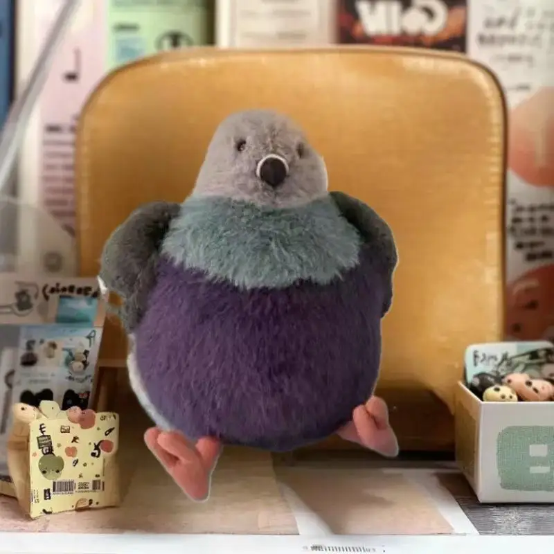 Huisdier metgezel papegaai vogel pluche pop: 1 stuks kerstmeisje verjaardagscadeau, dikke duif speelgoedornament