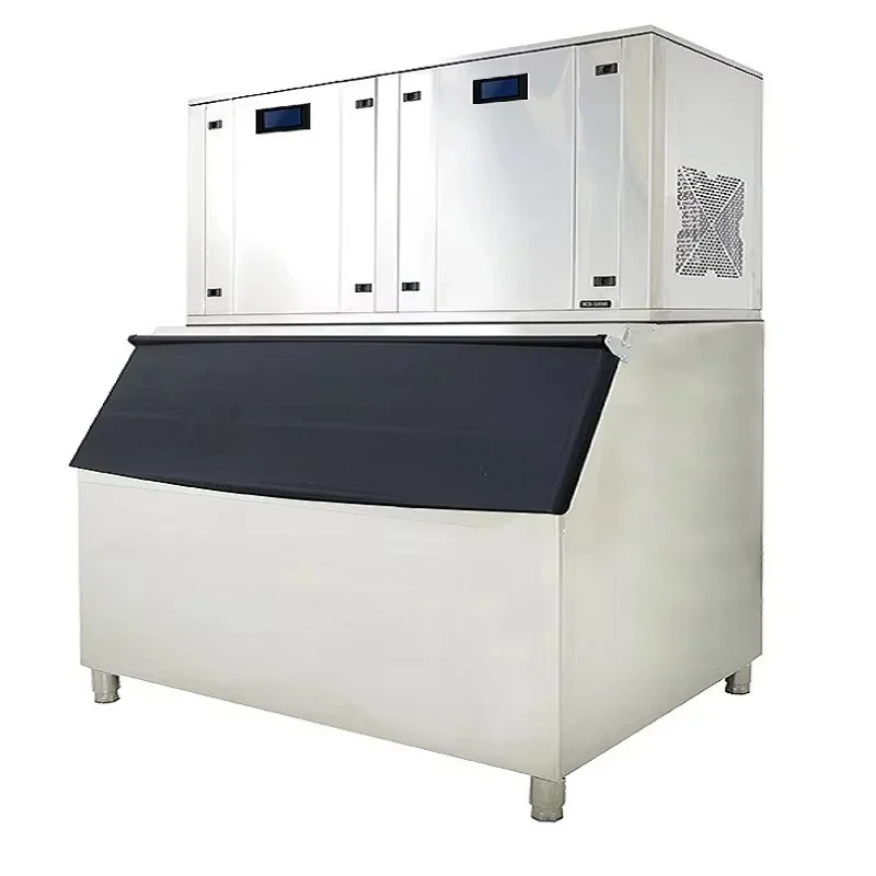 ICS-1000 Commercial Stainless Steel Snow Flake Ice Maker 3 Ton 300kg Machine For Fishing Industry