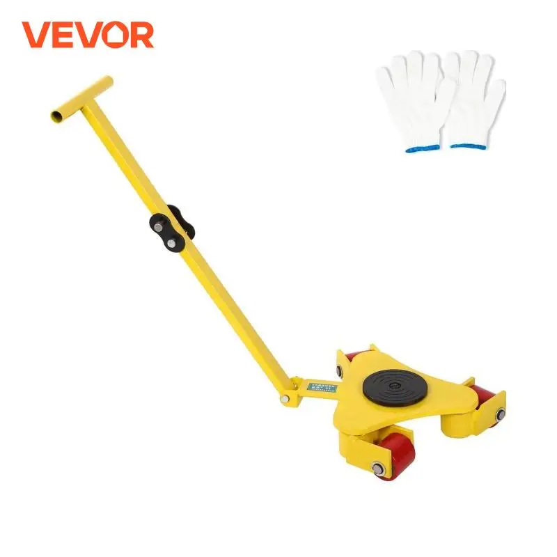 VEVOR Industrial Machinery Mover Trolley 6600Lbs Mover Skates With 3 Swivel Rollers 360 Degree Rotation for Transporting Cargo
