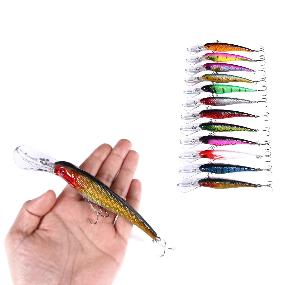 

Long Tongue Suspending Slow Sink Minnow Lure 28g Saltwater Long Cast Realistic Hard Bait Sea Bass Universal Fishing Tackle