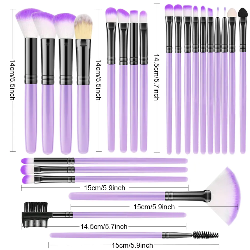Professional 24PCS Makeup Brushes Set Eyeshadow Foundation Concealer Blending Blush Brush Kabuki Soft Fluffy Women Beauty Tool
