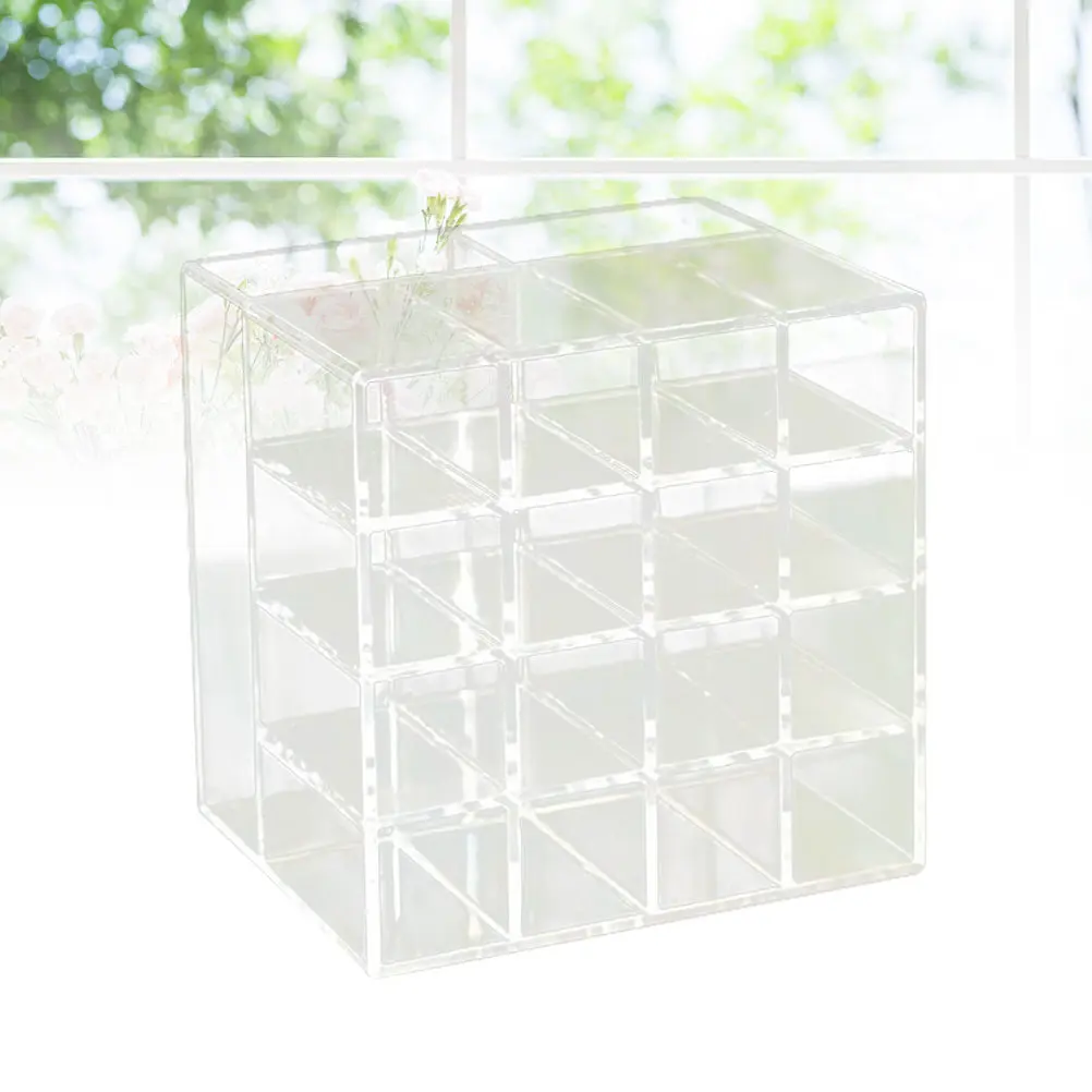1Pcs Lipstick Holder Transparent Acrylic Makeup Brush Organizer Storage Rack Multilayer Clear Storage Canister Easy