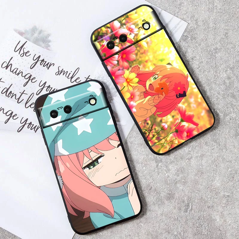 جراب سيليكون أسود لجوجل بيكسل 9 8 7a 7 6a 6 5a 5 4 4a xl