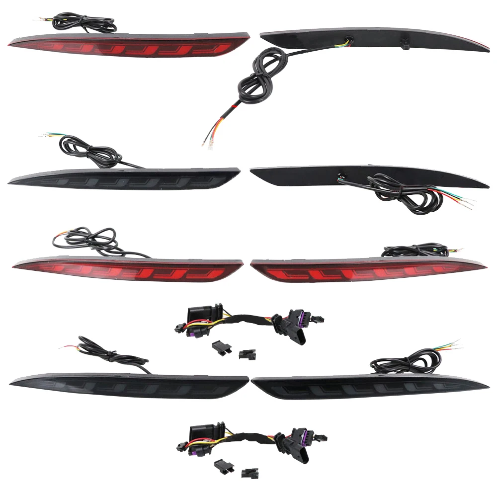 

2PCS Car LED Rear Fog Lamp Brake Light Dynamic Turn Signal Reflector Bumper Light For Tesla Model 3 2016-2022 Model Y 2019-2022