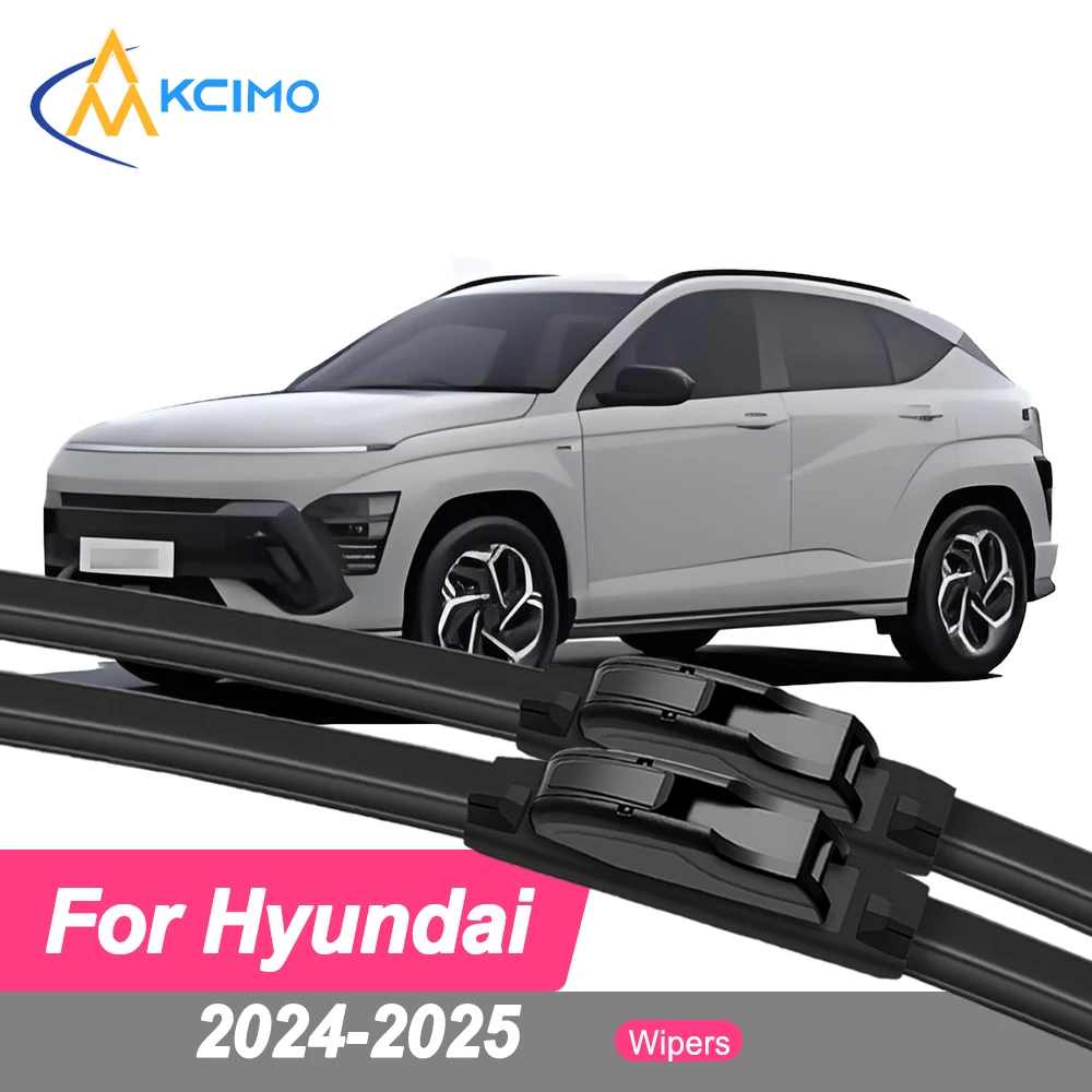 

Premium Rubber Durable Silent Windshield Wiper Blades 2pcs for Hyundai Kona SX2 2024-2025 Kauai Front Wiper Blades Set