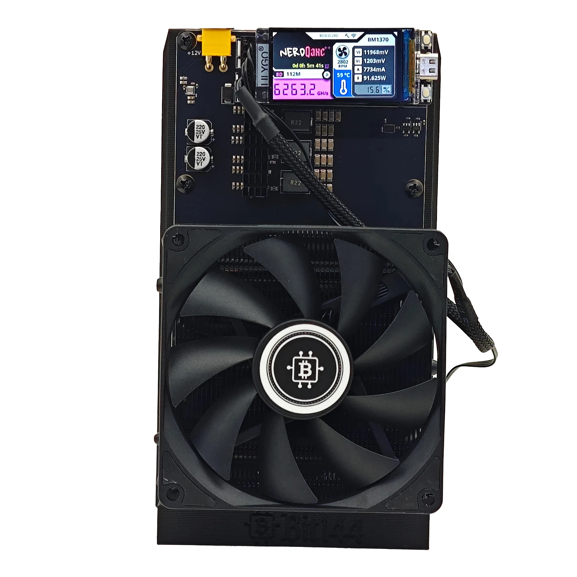 New Arraive NerdQaxe 6TH Rev 6 XT30 power feed 100W BTC Miner Bitcoin Crypto Machine Quiet Mining NerdQaxe++ Revision 6