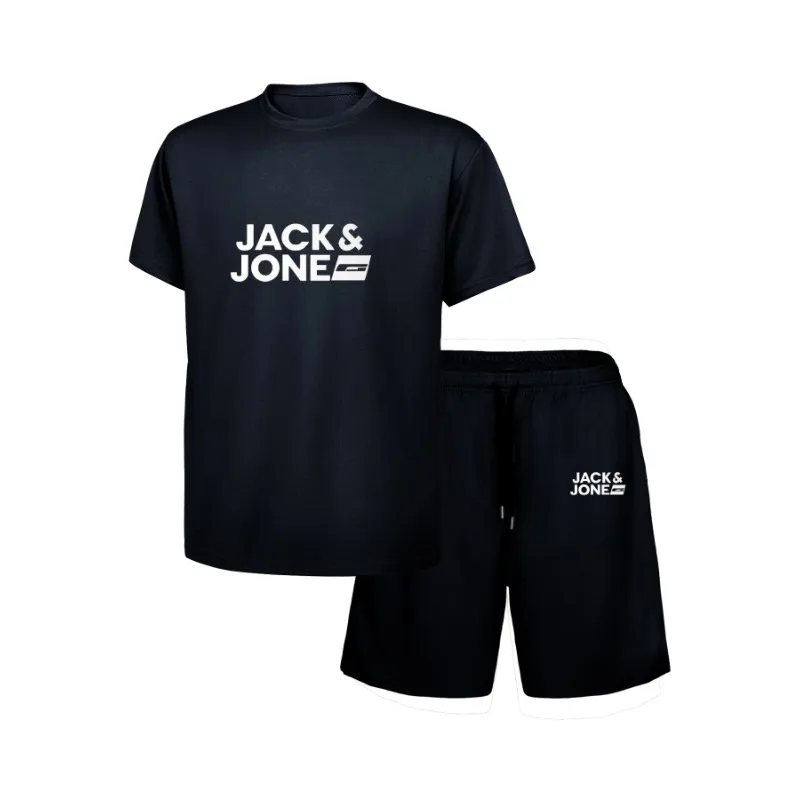 2025 neue Trendy Business Sommer männer Sport Set Casual Fitness Jogging Basketball Mode Kurzarm T-shirt + Shorts 2 sätze