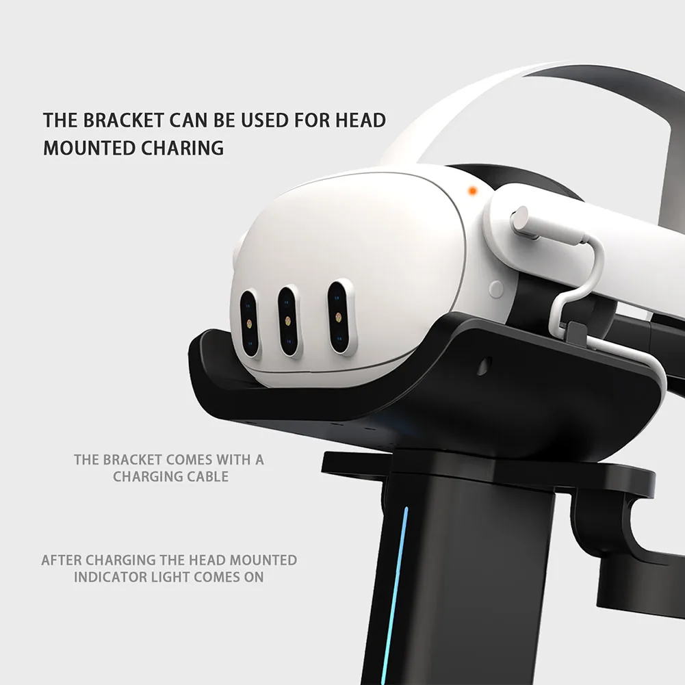 

Зарядная док-станция RGB VR для Meta Quest3S VR, подставка для дисплея, подставка для зарядки, аксессуары для умных устройств, запчасти