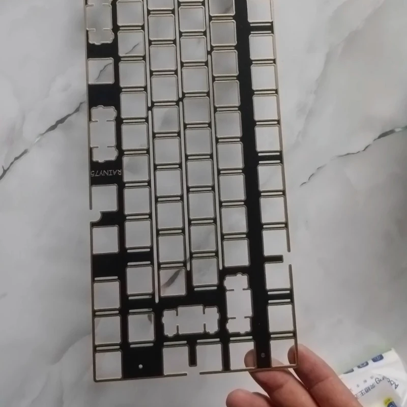 Rainy75 Positioning Plate for Mechanical Keyboard Customized PC POM PP FR4 Carbon Anode Aluminum Plate Keyboard Accessories Gift