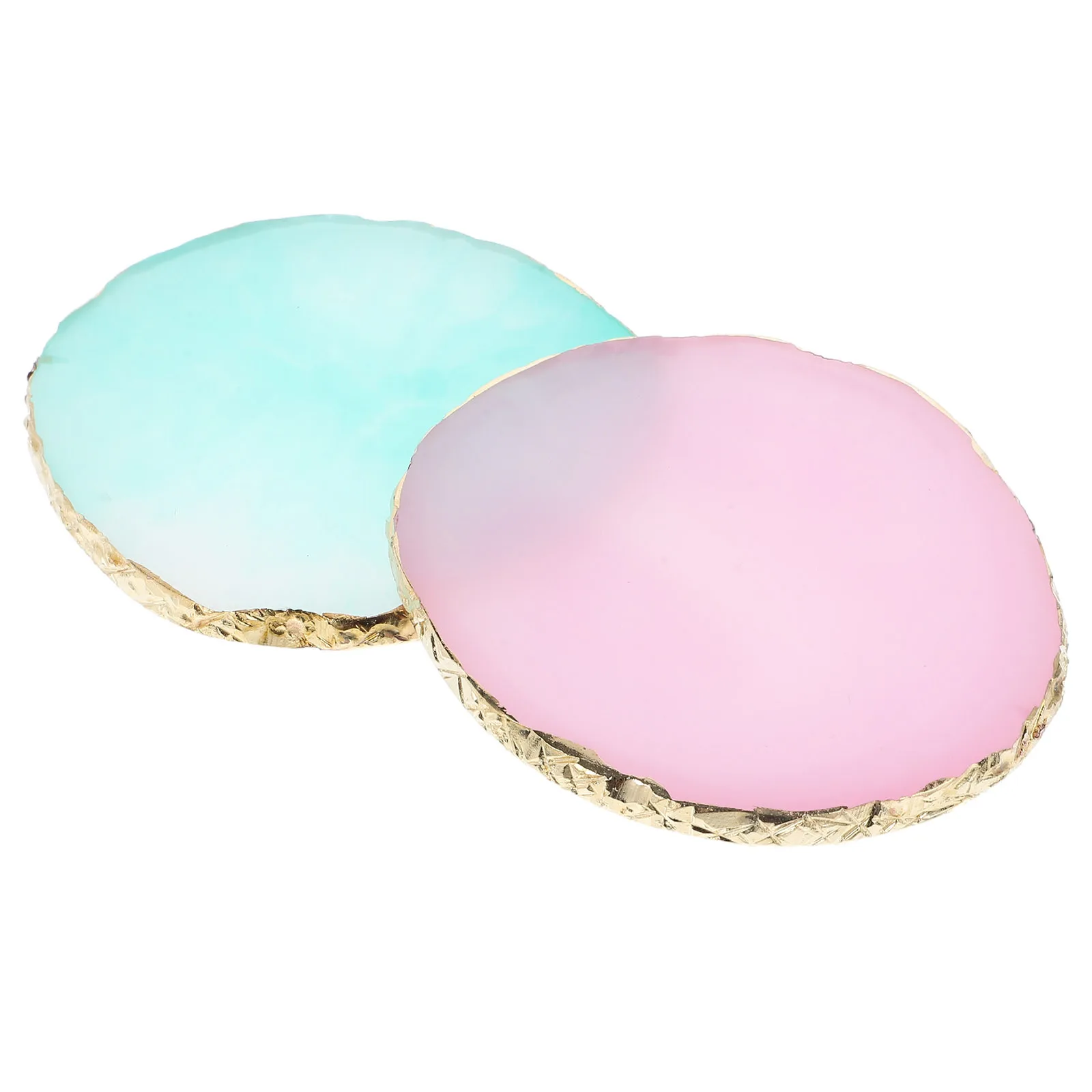 2Pcs Resin Nail Art Mixing Palette Practical Nail Color Display Tray Easy to Polish Tool Gel Nails Polish Palette