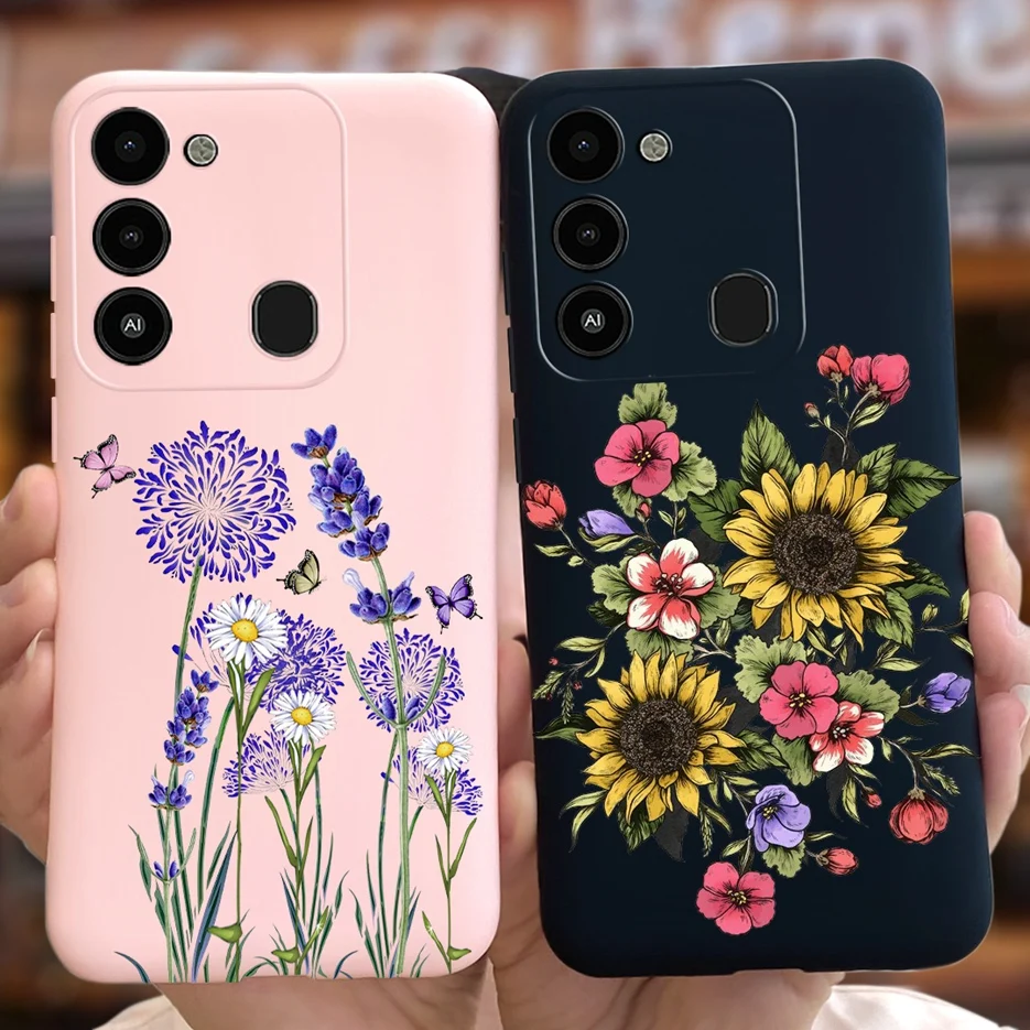 For Tecno Spark 8C Case KG5k KG5j Cute Butterfly Pretty Girls Cover 6.6\'\' Soft Phone Case For Tecno Spark Go 2022 Spark8C Bumper