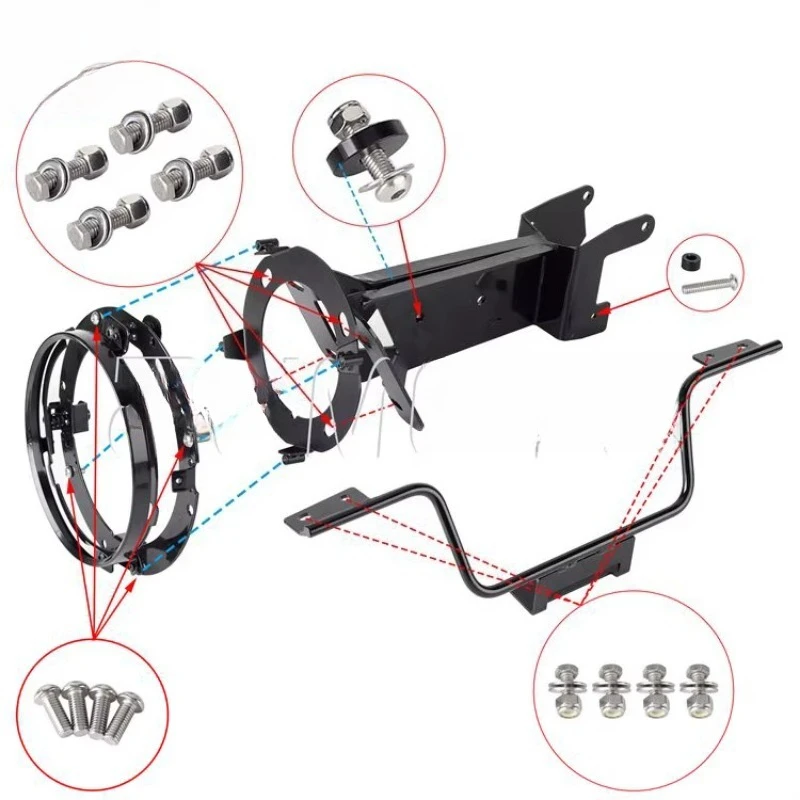 Club Style Headlight Fairing Kit for Softail FXLRS ST FXBBS FXFBS 2018-2023 4