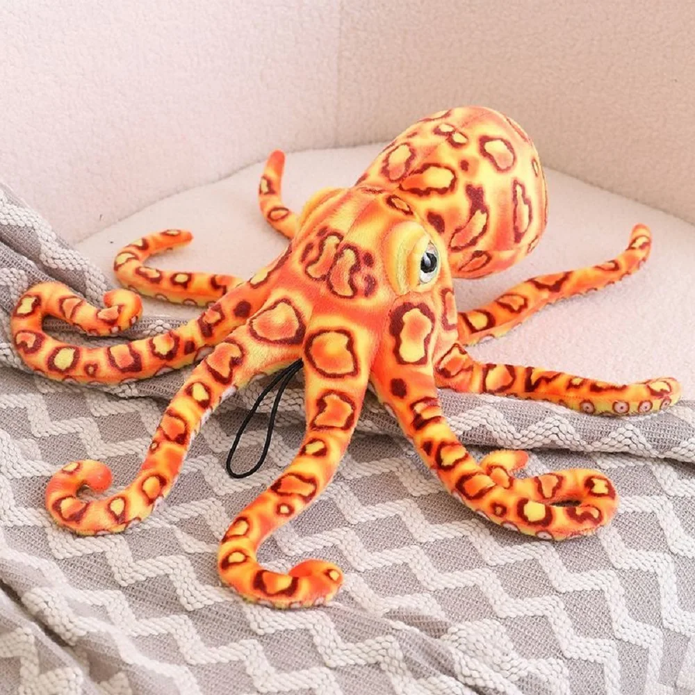 

big simulation orange octopus toy plush sea animal octopus doll gift about 25x80cm