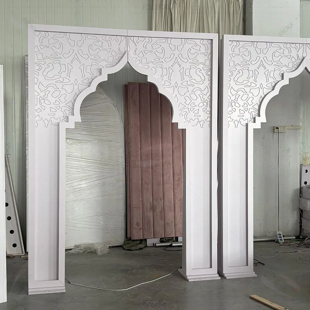 

FSDKX белый марокканский стиль на заказ большой свадебный сценический фон вечерние Декор 3D ремесленная арка для мероприятия