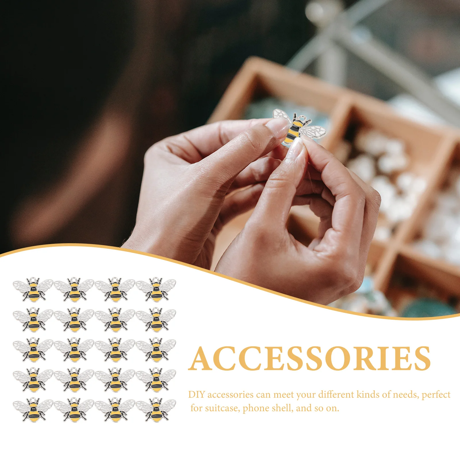 

20pcs Alloy Pendant Accessories Diy Home Scene Ornament Small Craft Decor Durable Lightweight For Phone Case Suitcase