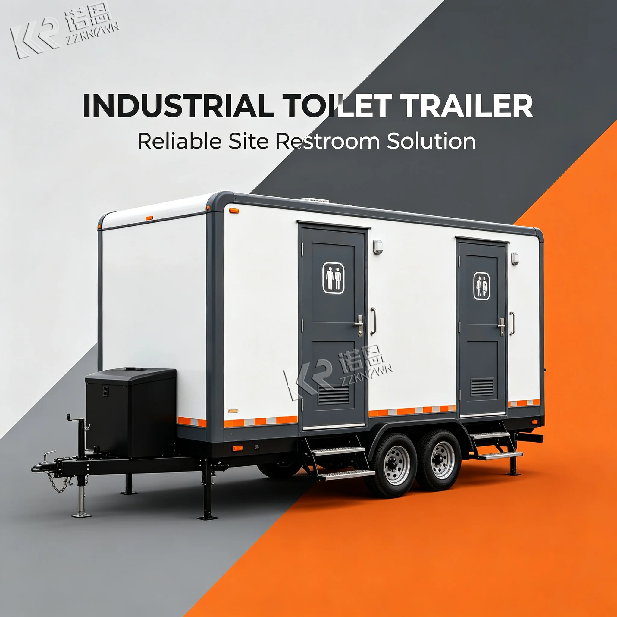 Portable Toilet Trailer Luxury Restroom Trailer VIP Mobile Bathroom Trailer for Outdoor Wedding Events with Shower
