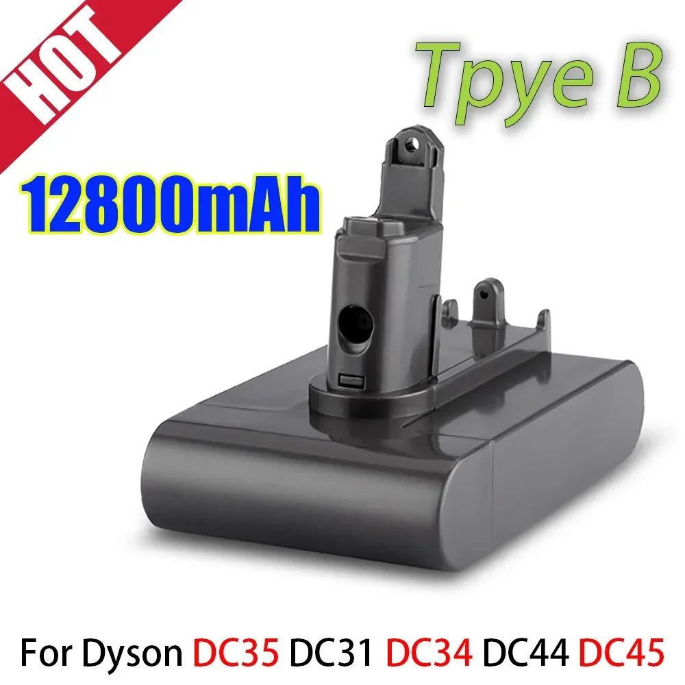 

Lithium ion battery 22.2V B 12800mAh for Dyson vacuum cleaner model DC35 dc45 dc31 dc34 DC44 screw fastener vacuum cleaner