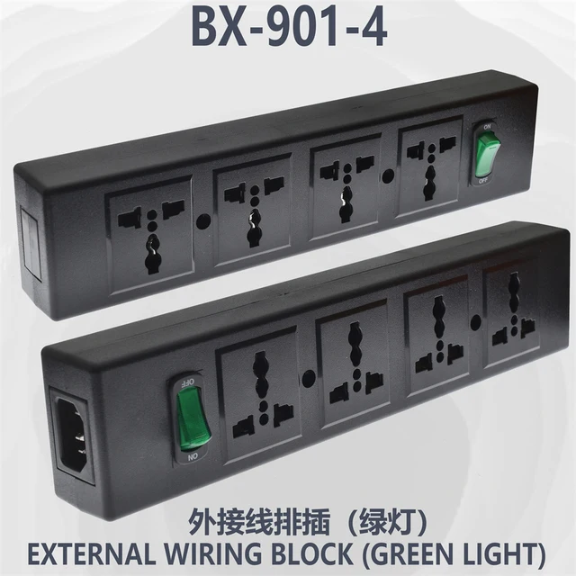 Regleta multifunción PDU de 4 vías, adaptador de corriente c14con interruptor de circuito, Corea, Rusia, Reino Unido, EE. UU., UE