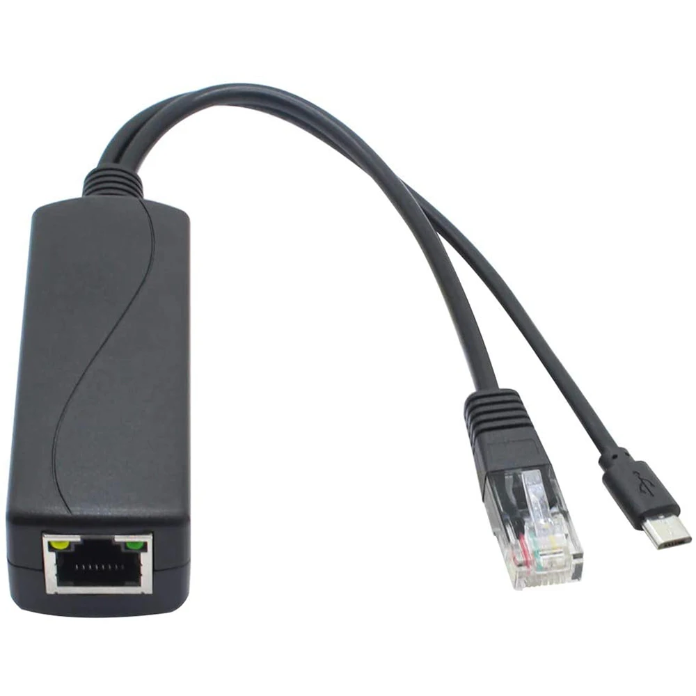 4-Pack 5V PoE Splitter, 48V to 5V 2.4A Adapter with Micro-USB Plug, for IP Camera,Tablets,for Raspberry Pi and More Rich