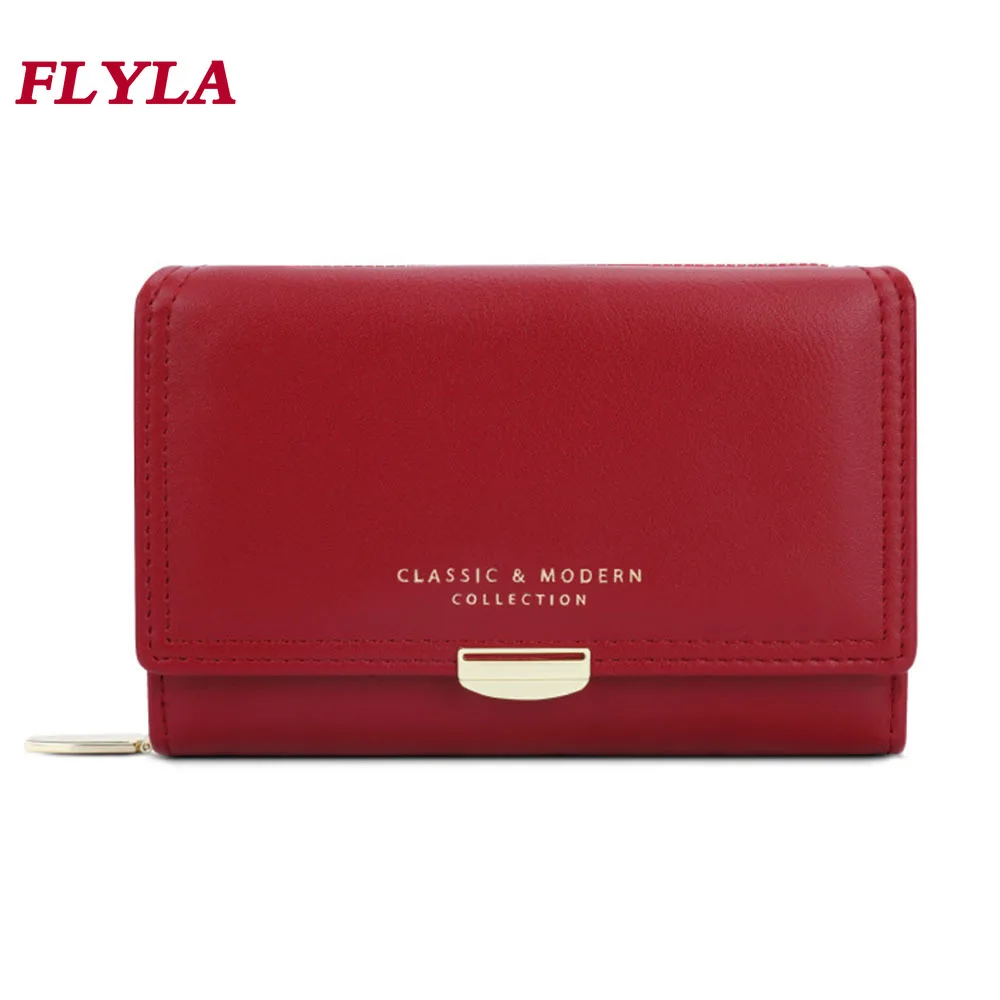 Women's wallet 2022 new multifunctional short zipper tri-fold fashion wallet