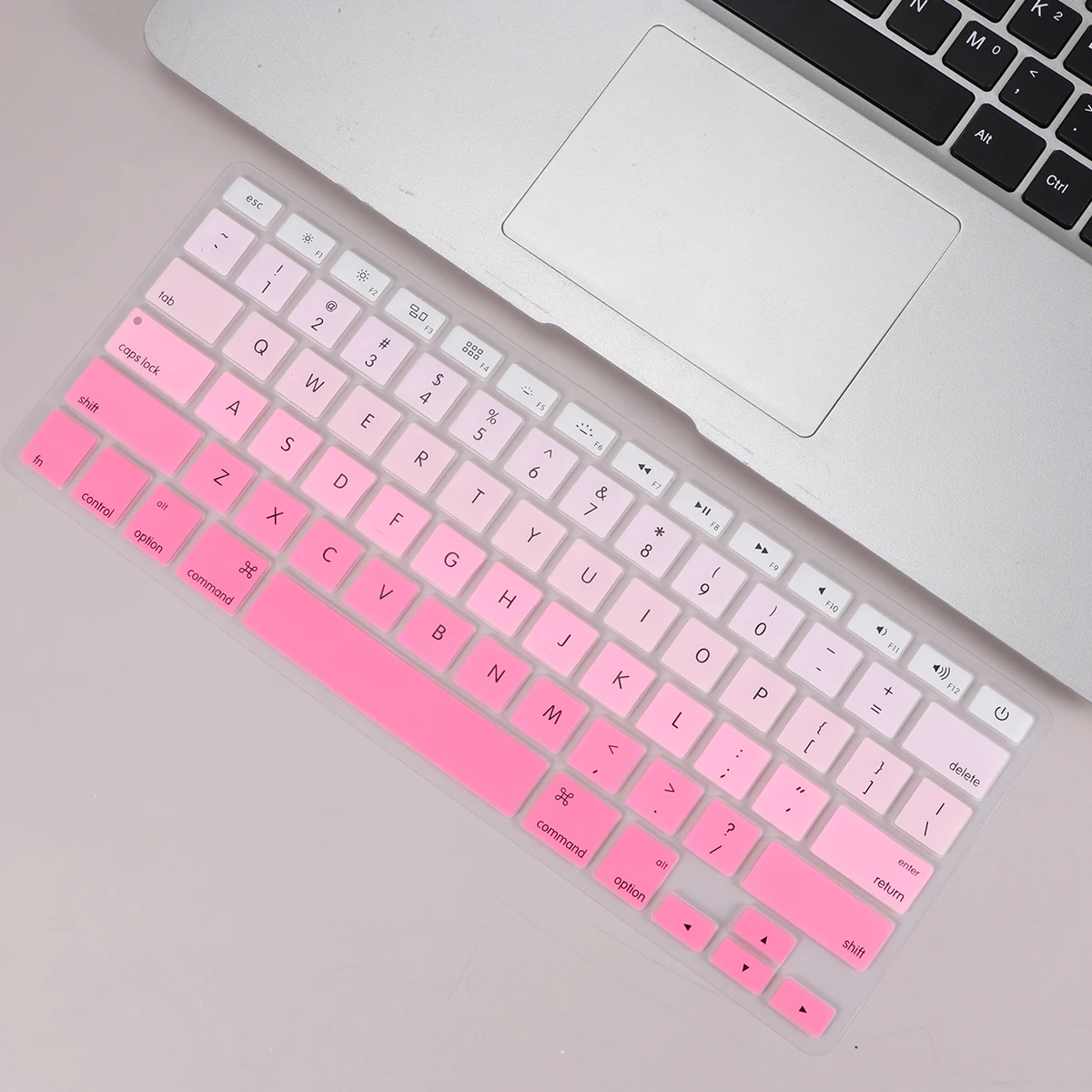 

2pcs Keyboard Cover Durable Keyboard Film Fashion Keyboard Protector Compatible for Pro Air A1466 A1466 A1502 (Rosy)