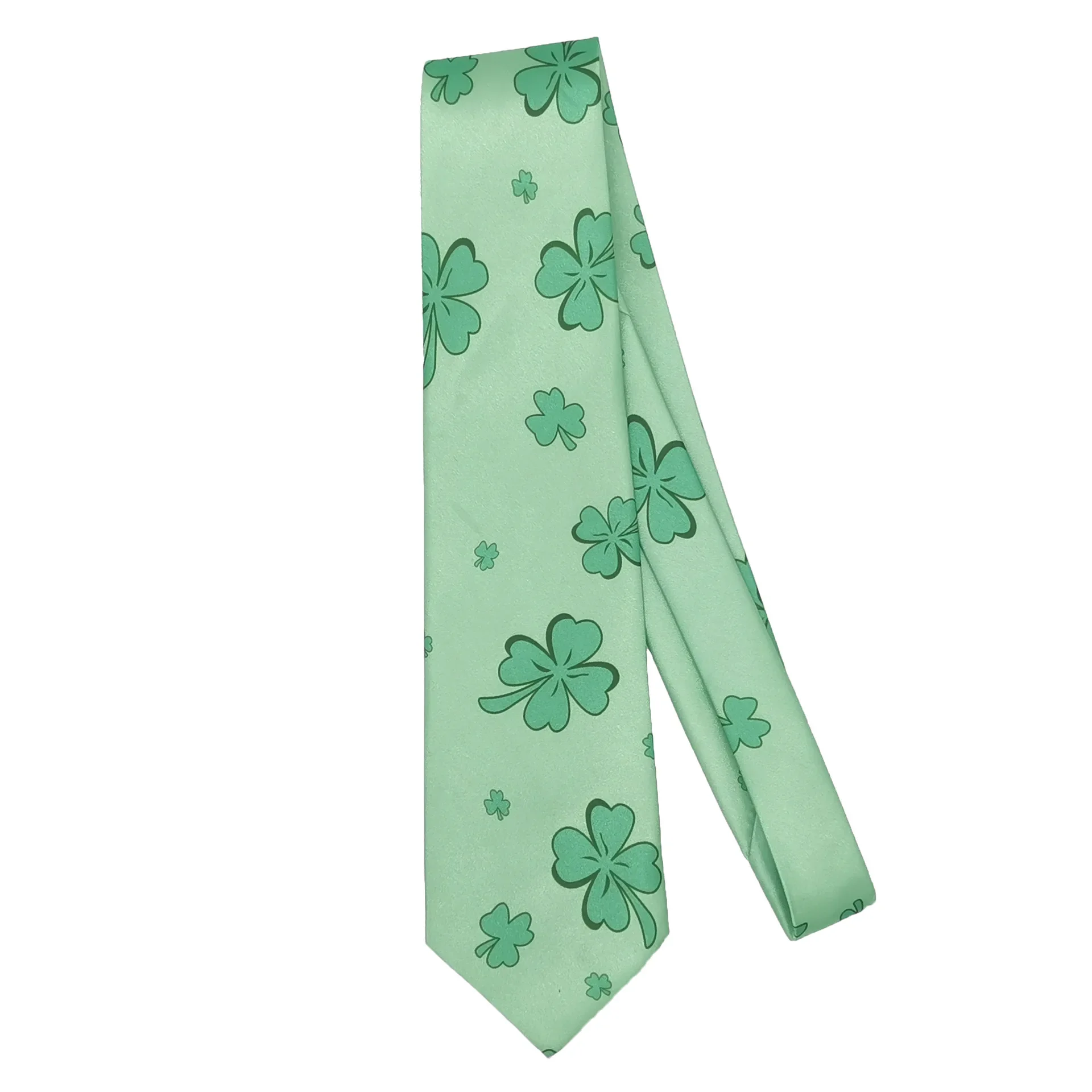 Clover Clover Lucky Irish Green St. Patrick's Day Tie in Stock