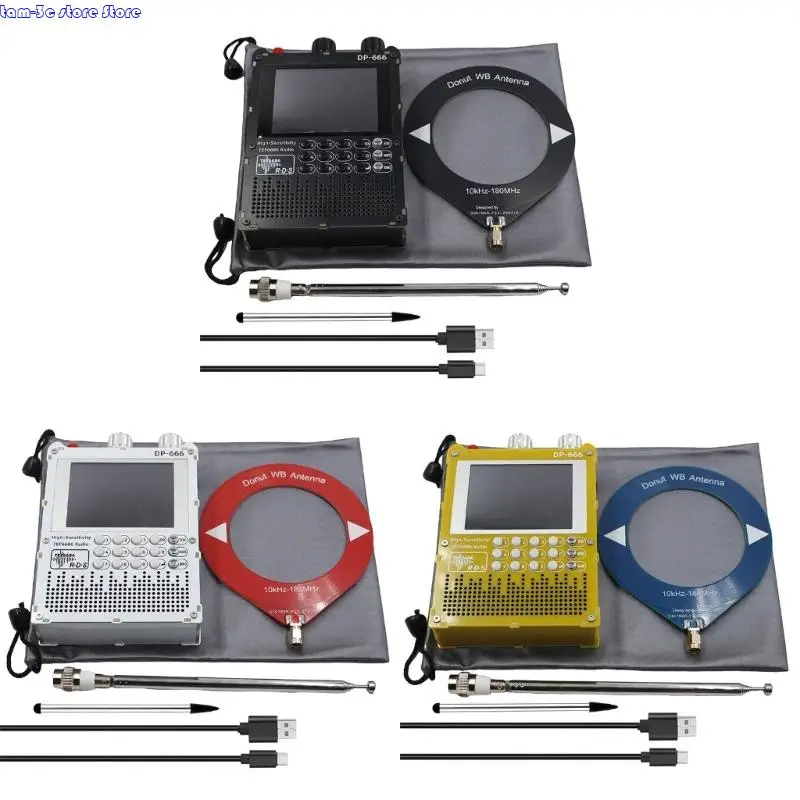 

D0UA Touches Screen FM Radio 5000mAh Battery TEF6686 DP666 Chip High Sensitivity For Outdoor Travel And Emergency Use