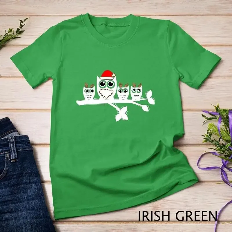 Funny Christmas Pajama Holiday Owls On Branch Premium T Shirt Sweats