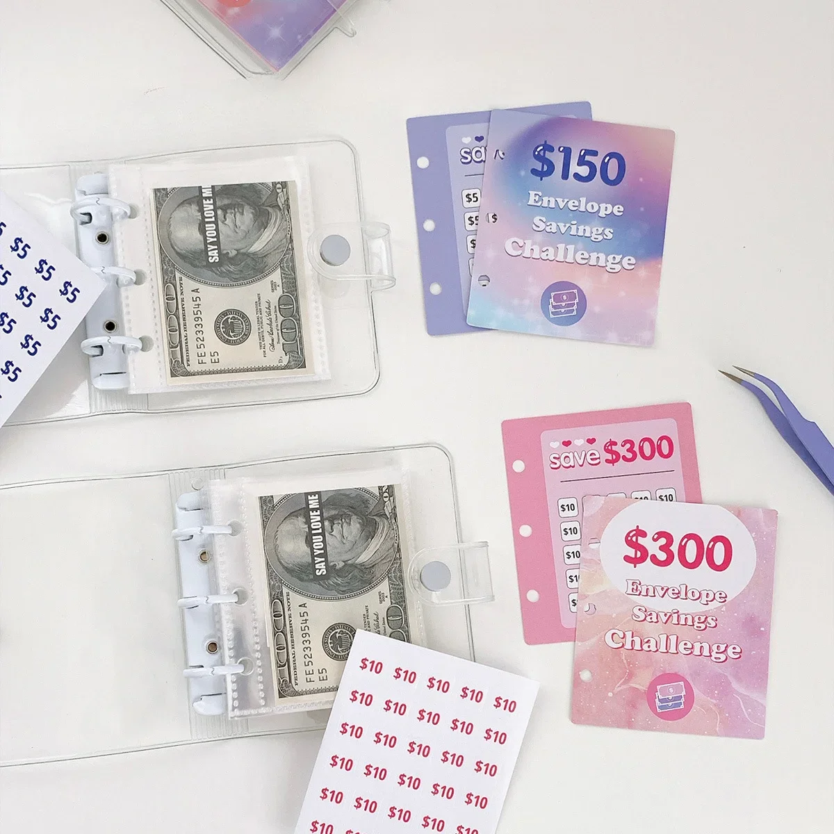 4 Style Savings Challenge Binder Savings Challenges Book with Envelopes Savings Binder and Challenges Money Envelopes Book